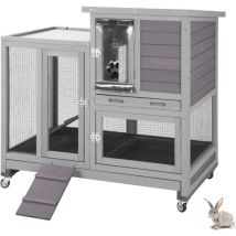 X-zone Pet - Clapier en bois pour lapins, clapier pour cochons d'Inde, clapier pour lapins pour l'intérieur, clapier pour lapins avec enclos, pour