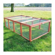 Bb-loisiram - Clapier lapins Rabbit Run exterieur- Cage Mobile -Couleur Bois