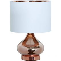 Clarissa - 40cm Gold Glass Table Lamp with White Shade