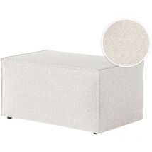 Loungitude - clarisse - Pouf en tissu bouclette - Blanc