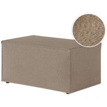 Loungitude - clarisse - Pouf en tissu bouclette - Taupe