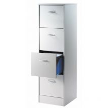 Les Tendances - Classeur 4 Tiroirs pour 100 Dossiers Suspendus l 41,4 h 140,4 p 44 cm - Coloris: Aluminium