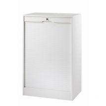Beaux Meubles Pas Chers - Classeur à Rideau Largeur 70 cm Hauteur 108 cm - Coloris: Blanc
