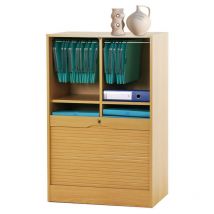Classeur à Rideau Largeur 70 cm Hauteur 108 cm - Coloris: Hêtre
