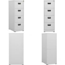 Vidaxl - Classeur Gris clair 46x62x133 cm Acier - armoire à dossiers - armoires à dossiers - Home & Living - Gris