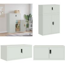 Vidaxl - Classeur gris clair 90x40x130 cm acier - Classeur - Meuble De Rangement - Armoire De Classement - Armoire à Dossiers - Rangement Bureau