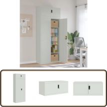 Classeur gris clair 90x40x220 cm acier - Meuble De Rangement - Classeur - Armoire De Classement - Armoire Métallique - Rangement Bureau