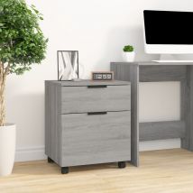 Classeur mobile avec roues Sonoma gris 45x38x54 cm Bois