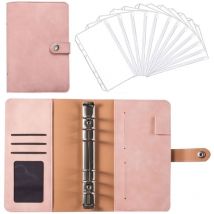 Classeur pour carnet de notes, planificateur de budget, couverture de classeur avec pochette de classeur de 12 paquets, enveloppes de budget