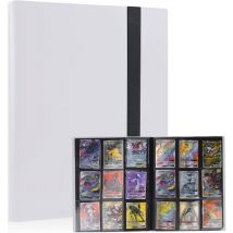 Classeur pour cartes à collectionner, Porte Carte à Collectionner 360 Cartes, Album classeur pour Cartes à Collectionner (Blanc)