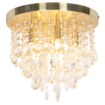 Classic ceiling lamp gold with glass - Medusa - Gold/Messing