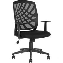 Beliani - Classic Office Desk Chair Polyester Swivel Black Bonny ii - Black