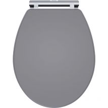 Traditional Soft Close, Top Fix Wooden Toilet Seat (Suitable for Kinston Balterley Toilets) - Satin Grey