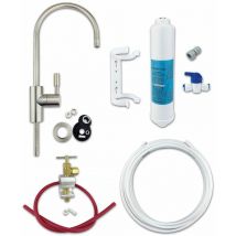 Finerfilters - Classic Under Sink Drinking Water Filter System with FF-6010PF Push Fit Filter - Brushed Nickel Tap
