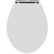 Park Lane - Hudson Reed Richmond Soft Close Toilet Seat Chrome Hinges - White
