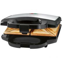 Clatronic - st 3628 Grille-pain Appareil à Sandwich Croque-Monsieur 750W Noir/Gris