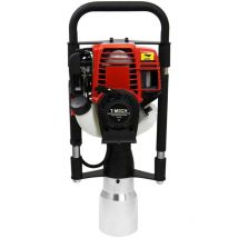 T-mech - Clavador de Postes de Gasolina Motor 37.7cc 4 Tiempos 5000RPM 1kW Grapadora Ahoyadora para Vallas Estacas Varillas Madera con Estuche