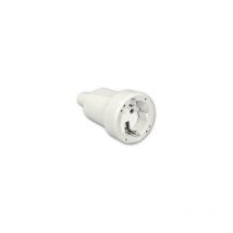 Clavija hembra schuko 16A.GOMA blanca IP44