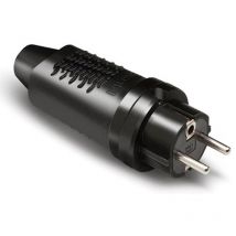 Famatel - Clavija 1107 tt Goma negro IP44 16A/250V