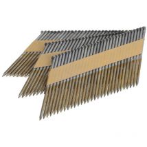 Arcas - Clavos en tiras 34° 3.1x90 Cabeza en d de acero con collar - Sin gas - Caja de 2200 clavos - arca - SPB343190RS