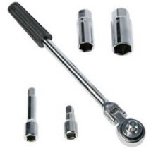 Cle a bougie cliquet 16-21mm 5 pieces