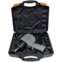 Cle a choc pneumatique 1/2 850 nm avec douilles et accessoires
