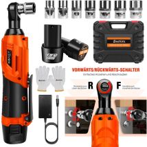 Clé à cliquet électrique sans fil 3/8' rechargeable 2 piles +7 douilles +étui