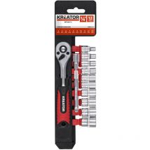 Coffret cliquet 1/4 avec douilles 12pcs Kreator