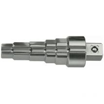 Clé étagée gaz 3/8 - 1/2 - 3/4 - 1 po. trempé et nickelé