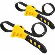 Ersandy - Clé à Sangle Réglable pour Filtre, 2 clés 6/8' à Sangle de Filtre Multifonctional Poignée Outil de Retrait pour mécaniciens et plombiers
