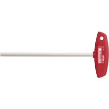 Wiha Clé mâle avec manche en T Six pans nickelée brillante 2.5 mm (00906)