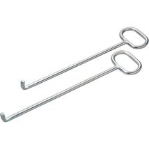 Harke - Crochet de levage de plaque d'égout 600 mm avec L-crochet galvanisé