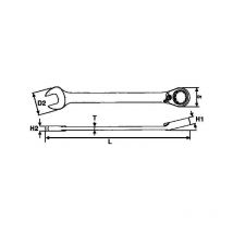 109720805 llave combi carraca reversible 15MM 600515R - Tengtools