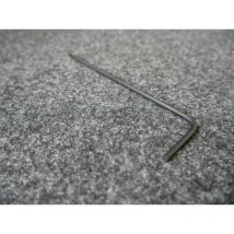 Clé mâle 6 pans coudée 3x130mm acier brunie