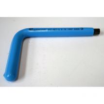 Clé male coudée 6 Pans 9mm isolé 1000V bleue l 90mm l 135mm acier traité pour vis creuses atex ii Derancourt