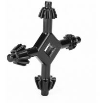 Cle mandrin, clé à mandrin clef mandrin perceuse Clé de mandrin à 4 voies pour perceuses à colonne, clé en acier multifonctionnelle à 4 voies pour