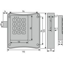 Serrure à code électronique Tronic Pro pour casiers et vestiaires Ronis