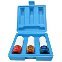 Jeu de 3 clés à percussion pour jantes en aluminium - Douilles 1/2' - Hengmei