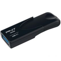 Attache 4 3.1 - 128 Go - usb Type-A - 3.2 Gen 1 (3.1 Gen 1) - 80 Mo/s - Sans capuchon - Noir (FD128ATT431KK-EF) - PNY