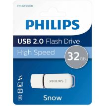 FM32FD70B - 32 Go - usb Type-A - 2.0 - Casquette - 8 g - Blanc (FM32FD70B/00) - Philips