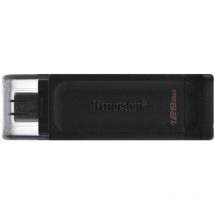 Kingston - Clé usb DataTraveler 70, usb Type-C 3.2 Gen 1 (3.1 Gen 1), 128 Go, Noir (DT70/128GB)