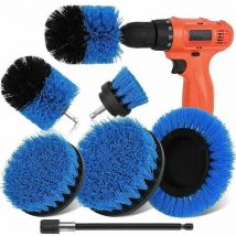 Cleaning brush Set of 6 Cleaning Brushes Compatible with Cordless Screwdriver, Cleaning Brush for Rims, Bathtub, Tiles, Kitchen, Car, Sofa and