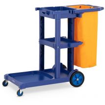 Ulsonix - Cleaning Trolley Janitorial Cart Cleaning Cart Hotel Cleaning Trolley 4 Wheels