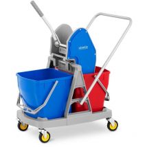 Ulsonix - Cleaning Trolley Janitorial Cart Cleaning Cart Hotel Wringer 2 Buckets 36L