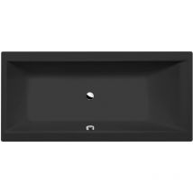 Polysan - cleo Bain rectangulaire 160x75x48cm, Noir Matt