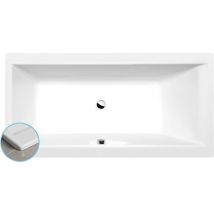 Cleo slim Bain rectangulaire 150x75x48cm, blanc