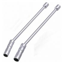 Clés à Bougie 14 mm 16 mm Allonger Magnétique Douille à Bougie Douze pans 3/8' Universelle Flexible Clés à Bougie Douilles à Bougies Outil de Retrait