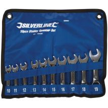 Trousse de 10 clés plates mixtes courtes