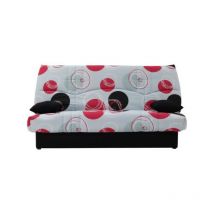 Sans Marque - Clic clac 3 places dream - Tissu 100% Coton imprimé Planete - Couchage 125x190 cm - L190 x P92 x H96 cm