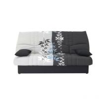 Sans Marque - Clic clac 3 places dream - Tissu 100% Coton imprimé Ramage - Couchage 125x190 cm - L190 x P92 x H96 cm